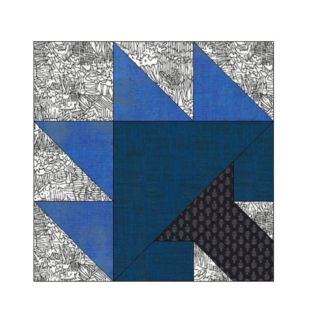 Texas Flower EPP English Paper Piecing Block OC208 3