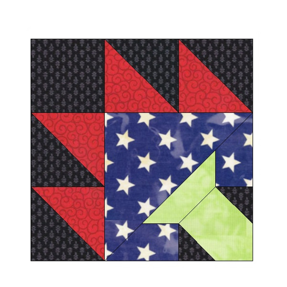 Texas Flower EPP English Paper Piecing Block OC208 4