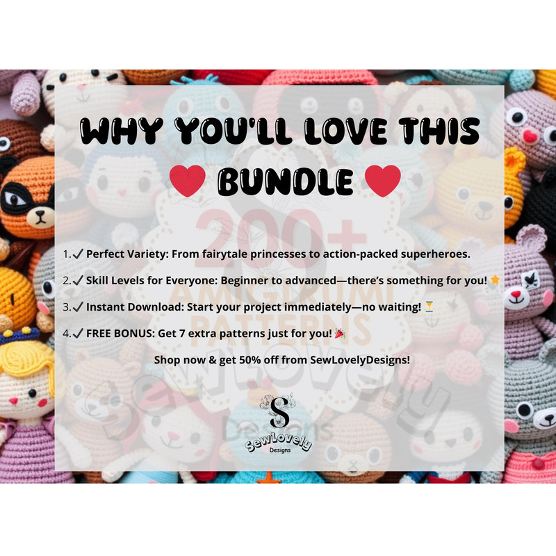 200 Amigurumi PDF Crochet Patterns For Beginner Friendly DIY 8