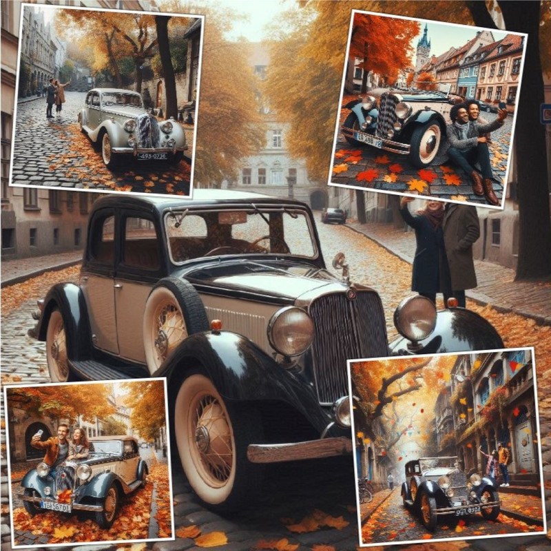 Autumn Selfies Five Digital Pictures PNG File RAR Folder 0