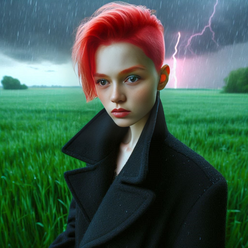 Thunder Lightning In The Field PNG File 0