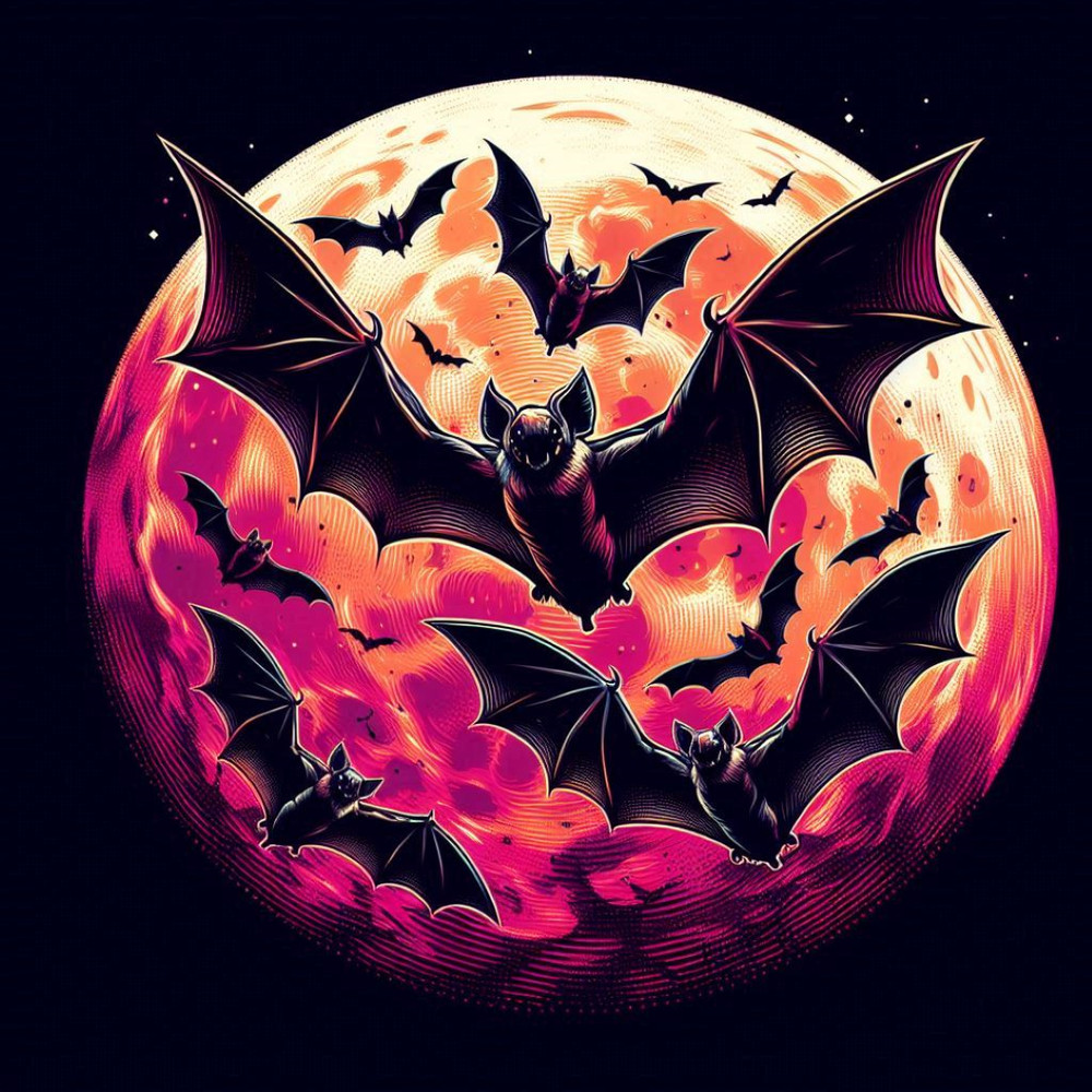 Halloween Bats Clipart 3 Digital Illustration PNG File 0
