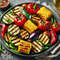 Food Vegetables Grill Digital Illustration Three Pictures PNG File RAR Folder 1