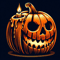 Halloween Pumpkin Digital Image Four Pictures Illustration For Sublimation PNG File Zip Folder 3rd Option 2
