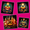 Halloween Pumpkin Digital Illustration Four Images Clip Art PNG File Zip Folder2 0