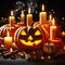 Halloween Pumpkin Digital Illustration Four Images Clip Art PNG File Zip Folder2 2