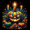 Halloween Pumpkin Digital Illustration Four Images Clip Art PNG File Zip Folder2 4