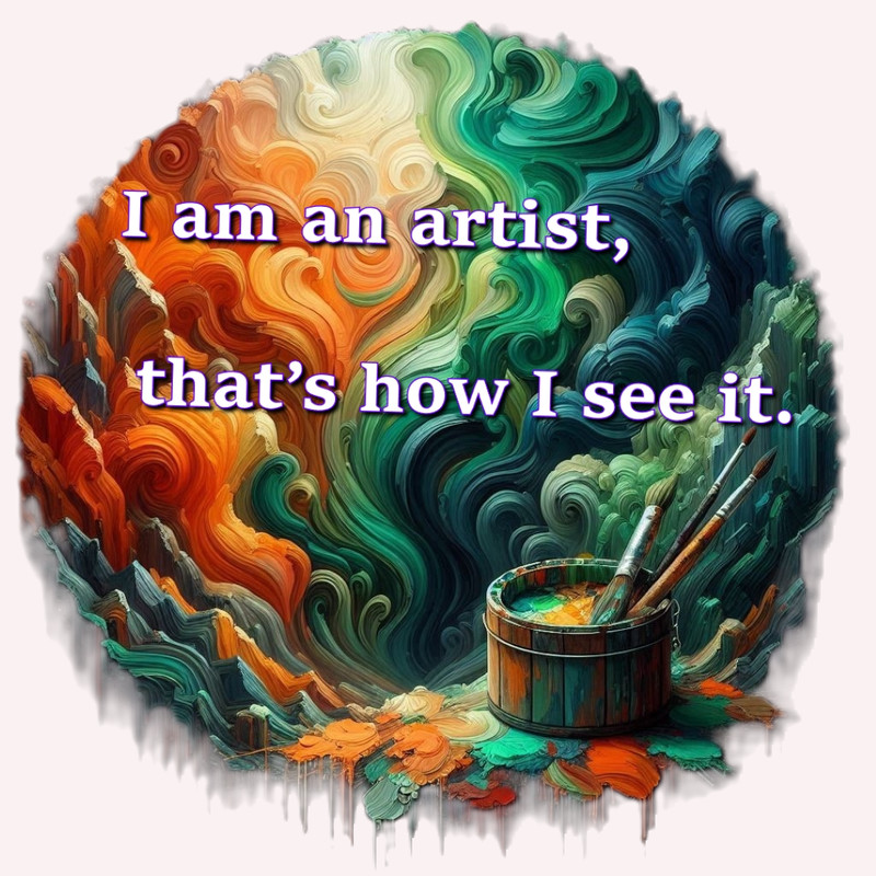 I Am An Artist Digital Illustration Digital Picture Digital Image PNG File One Image Six Colors Background 1