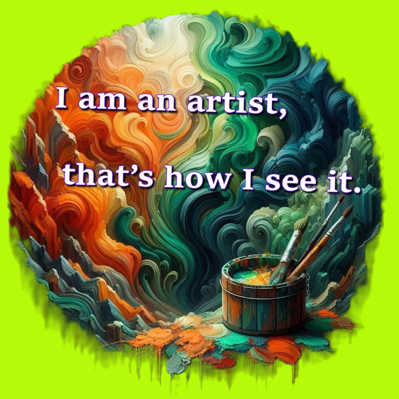 I Am An Artist Digital Illustration Digital Picture Digital Image PNG File One Image Six Colors Background 3