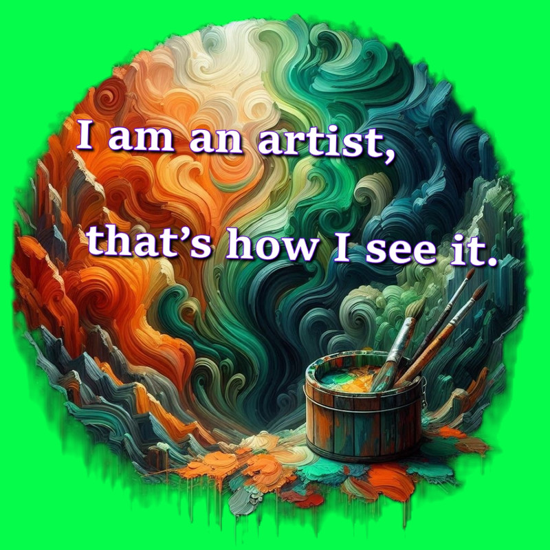 I Am An Artist Digital Illustration Digital Picture Digital Image PNG File One Image Six Colors Background 4