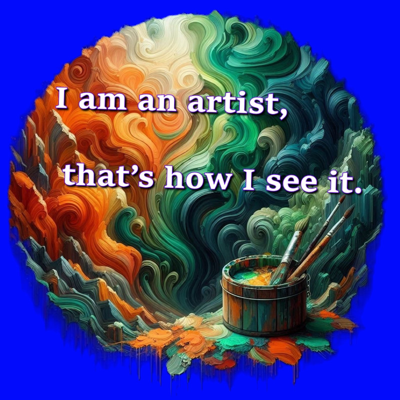 I Am An Artist Digital Illustration Digital Picture Digital Image PNG File One Image Six Colors Background 5