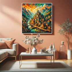 green-orange fantasy, digital illustration, digital picture, digital image, png file.5