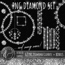 diamond borders, frames, strings, individual diamonds & tags - real diamond png cliparts - high res diamond clipart
