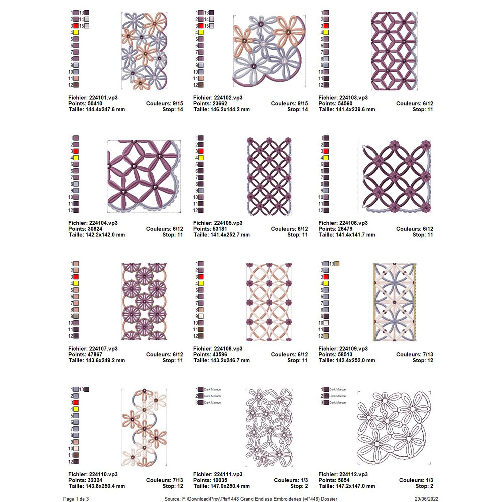 PFAFF Collection 448 Grand Enless Embroideries 0