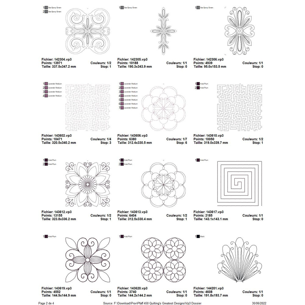 PFAFF Collection 450 Quiltings Greatest Designs 2