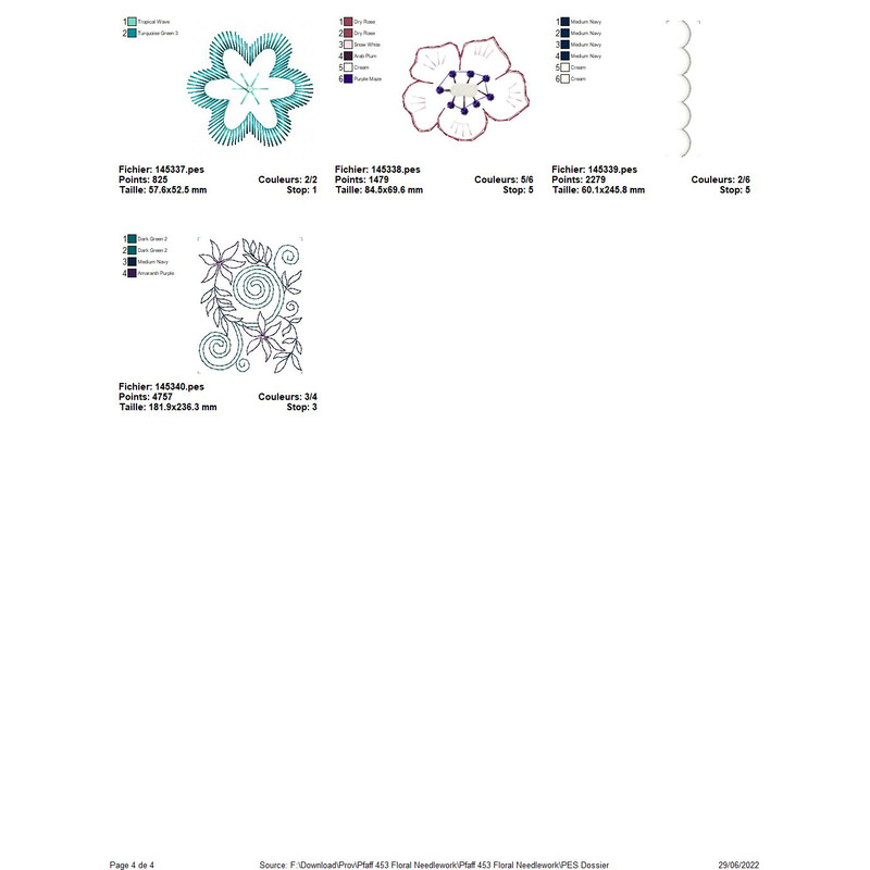 PFAFF Collection 453 Floral Needlework 9