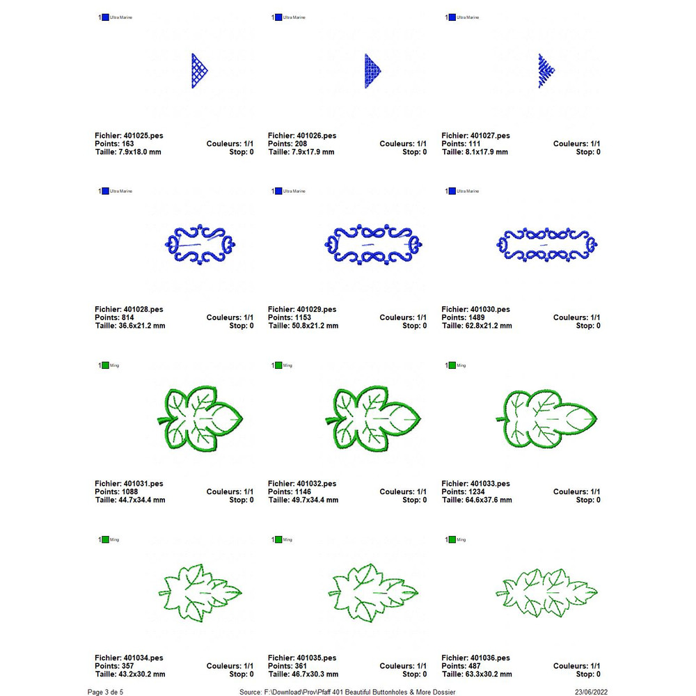 PFAFF Collection 401 Beautiful Buttonholes More 4