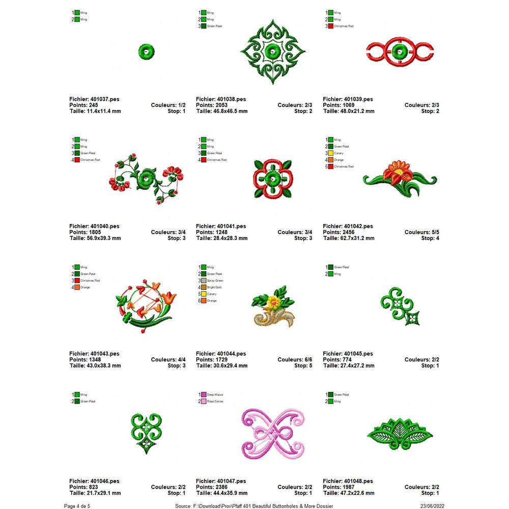 PFAFF Collection 401 Beautiful Buttonholes More 5