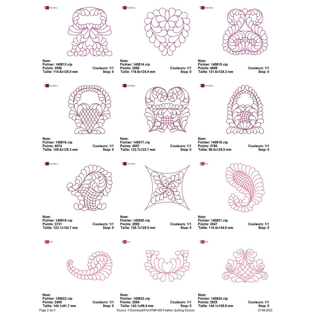 PFAFF Collection 408 Feather Quilting 2