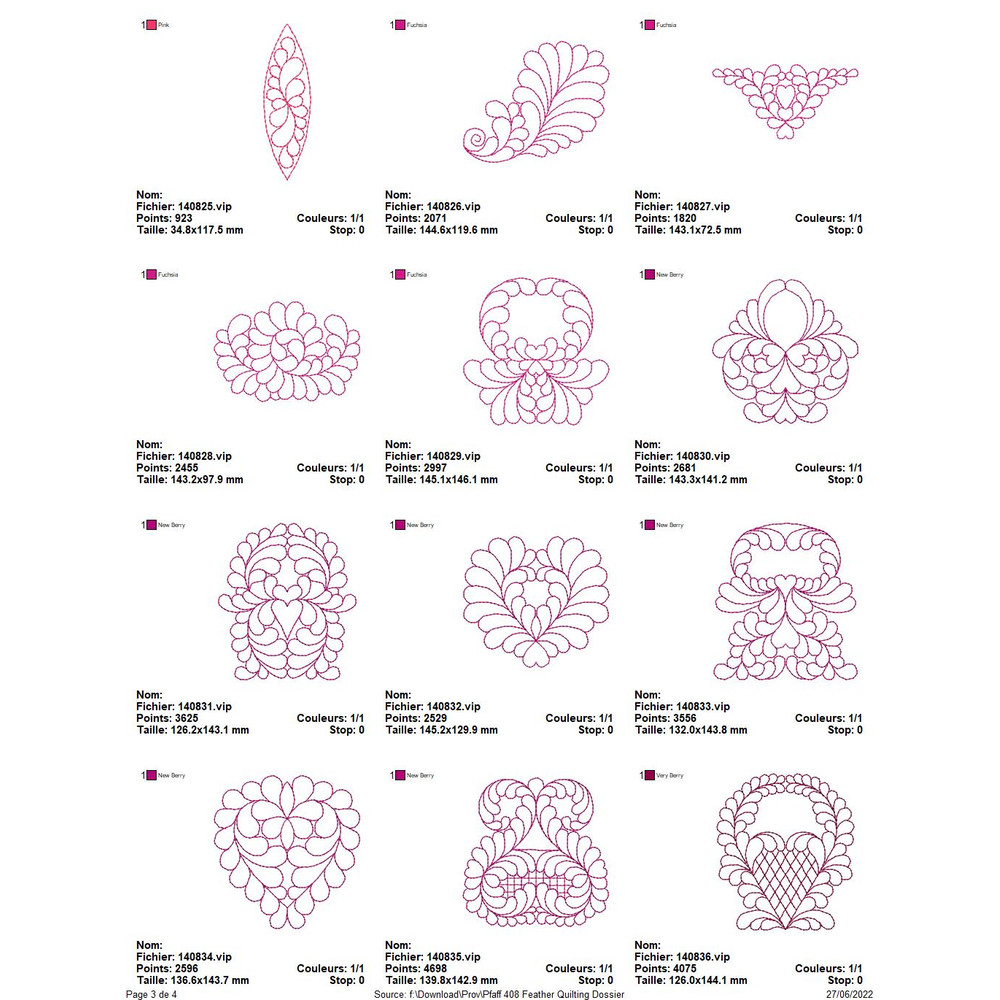 PFAFF Collection 408 Feather Quilting 3