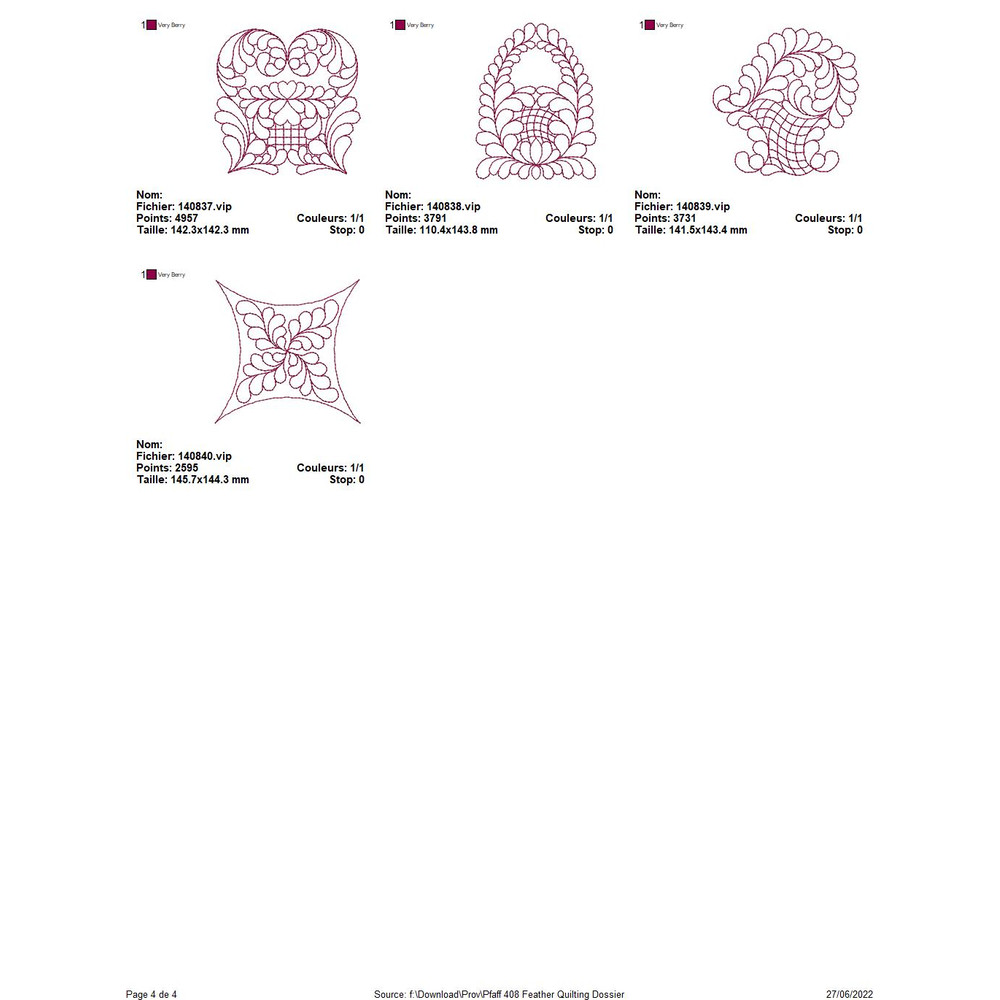 PFAFF Collection 408 Feather Quilting 4