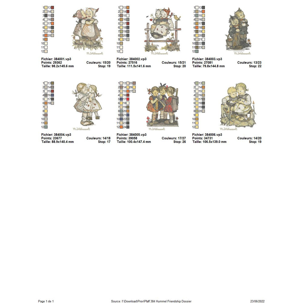 PFAFF Collection 384 Hummel Friendship 1