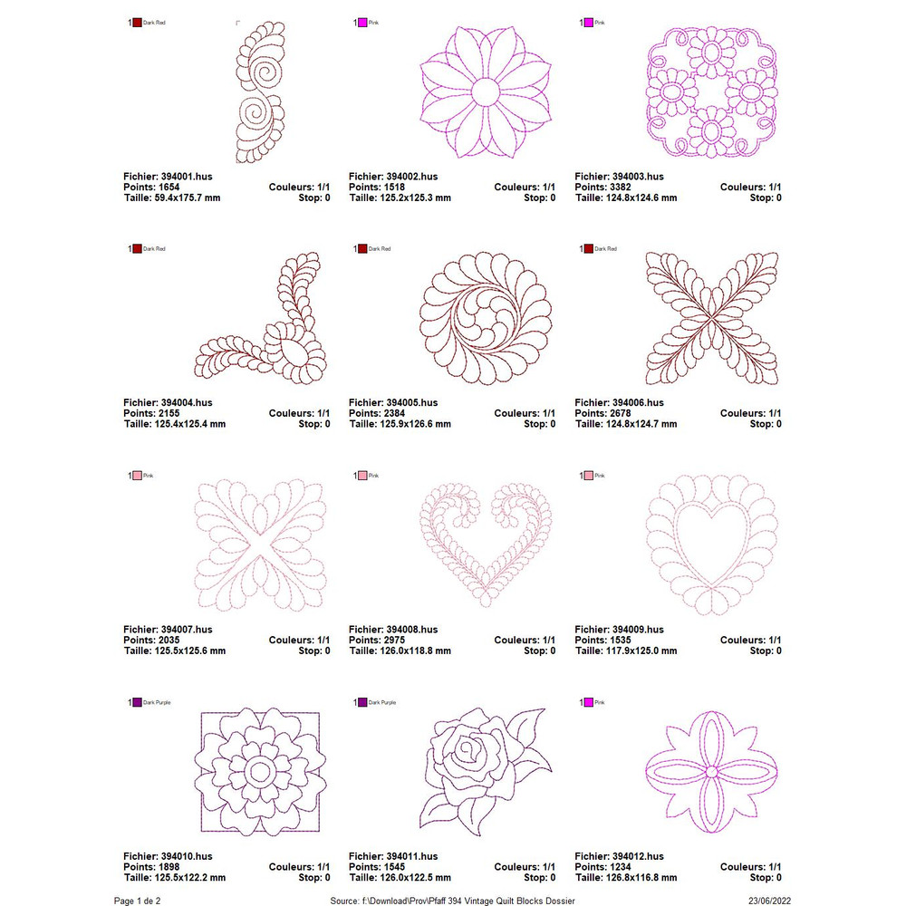 PFAFF Collection 394 Vintage Quilt Blocks 2