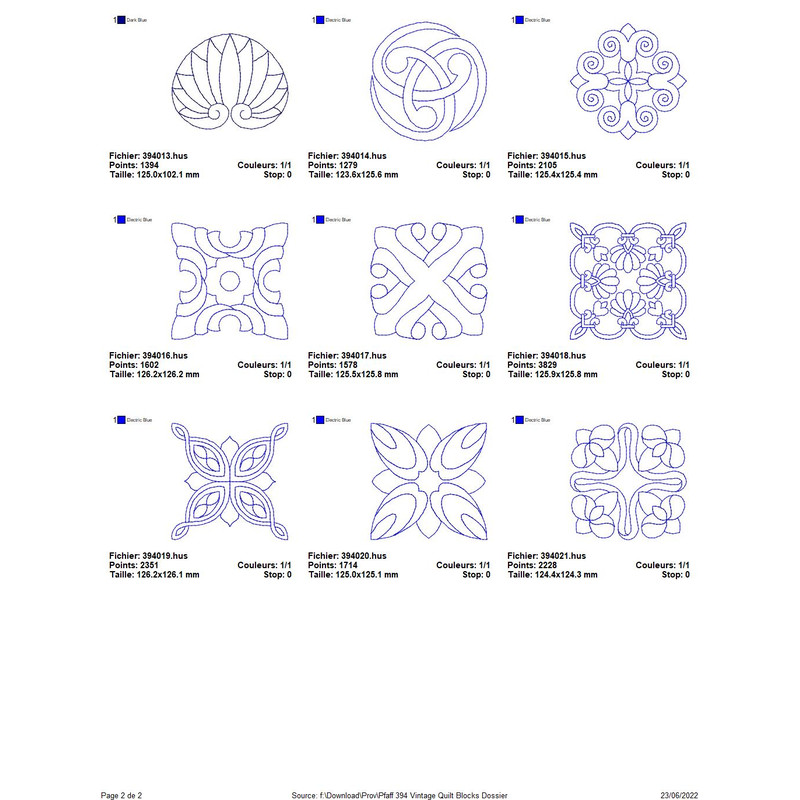 PFAFF Collection 394 Vintage Quilt Blocks 3