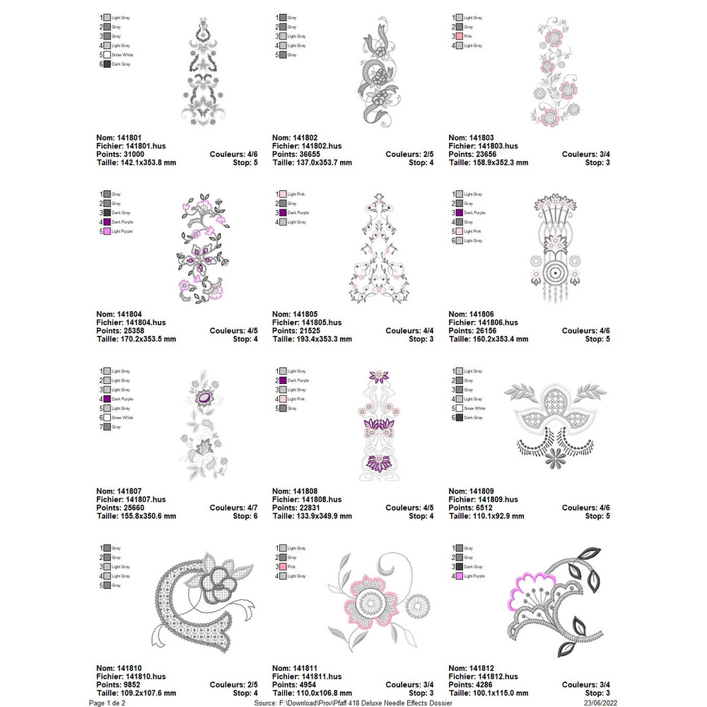 PFAFF Collection 418 Delux Needles Effects 1
