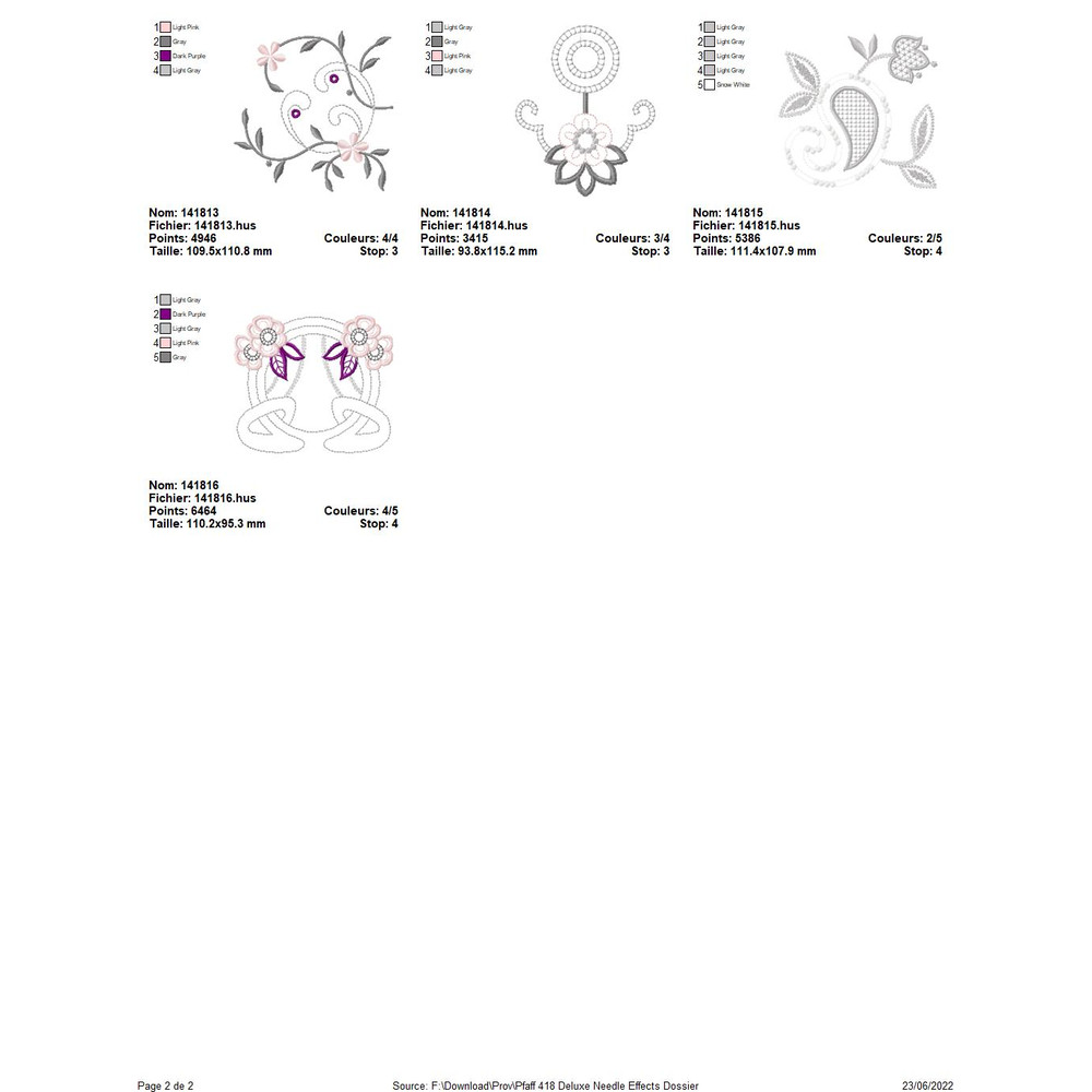 PFAFF Collection 418 Delux Needles Effects 2