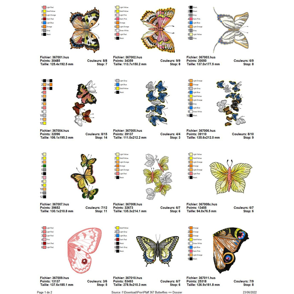 PFAFF Collection 367 Butterflies 3