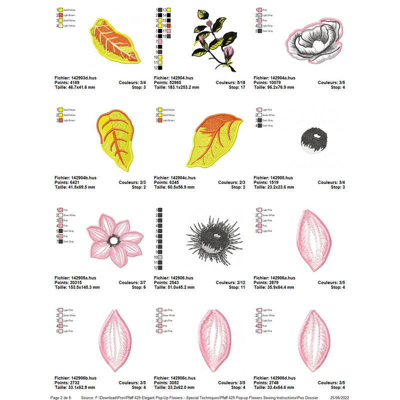 PFAFF Collection 429 Elegant Pop Up Flowers 2