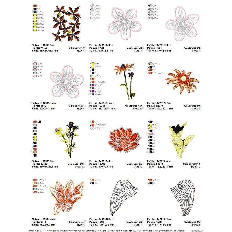 PFAFF Collection 429 Elegant Pop Up Flowers 4