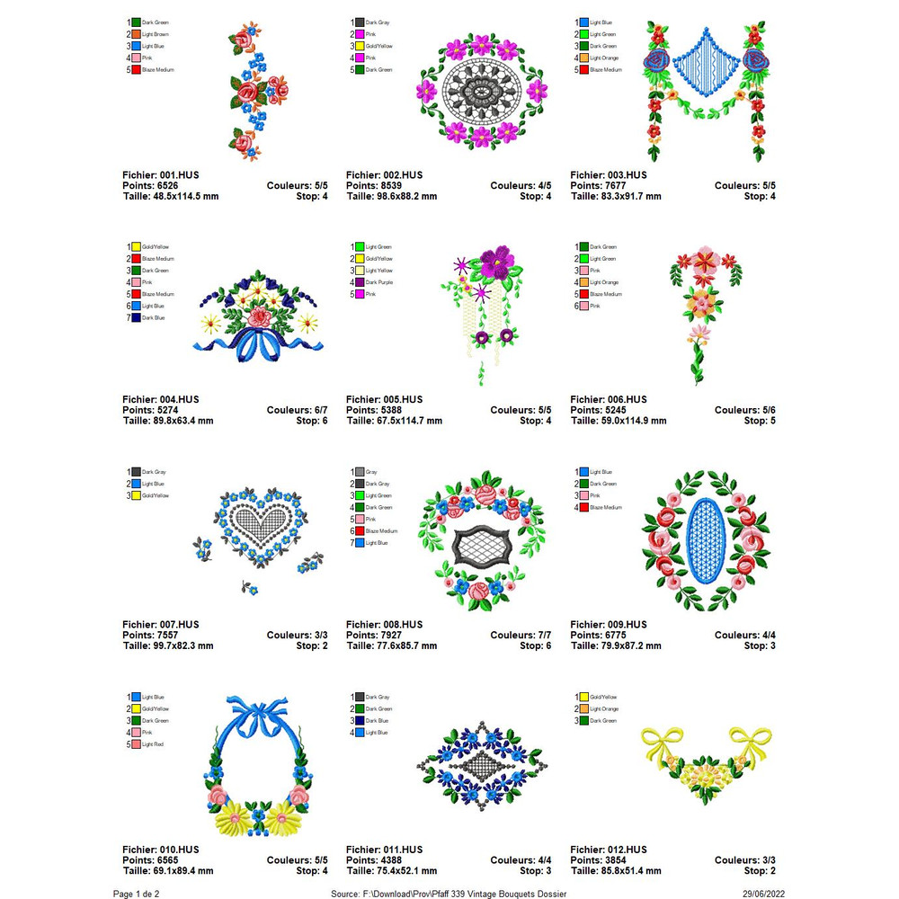 PFAFF Collection 339 Vintage Bouquet 3