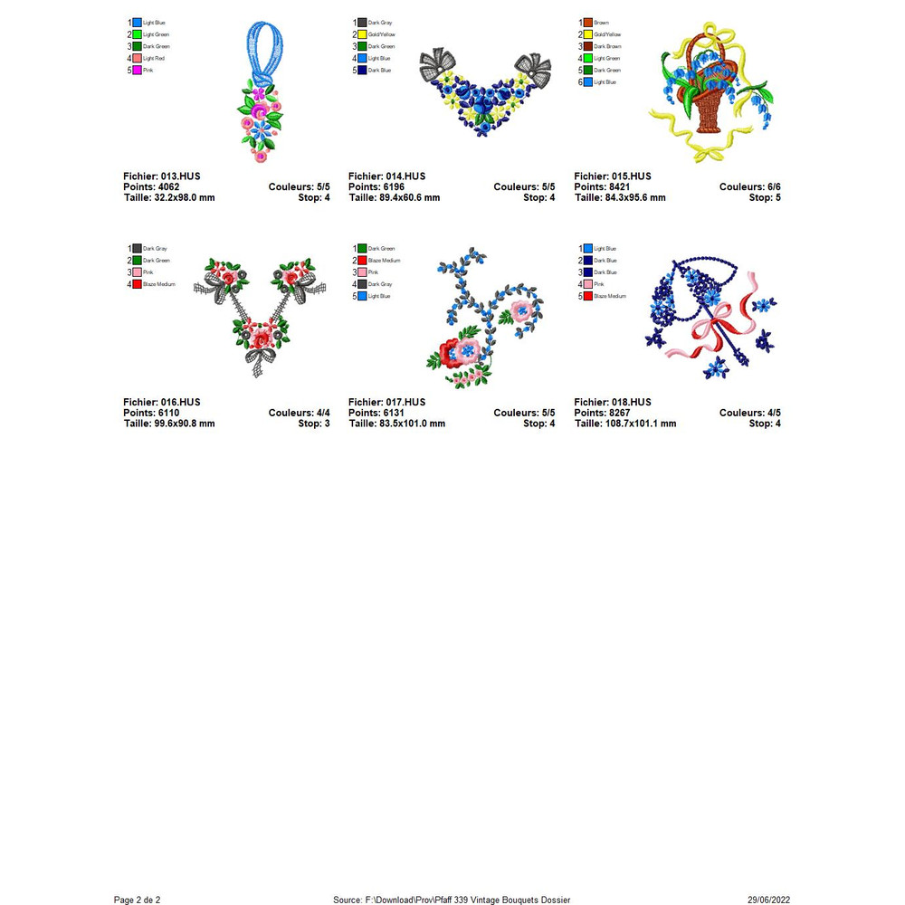 PFAFF Collection 339 Vintage Bouquet 4