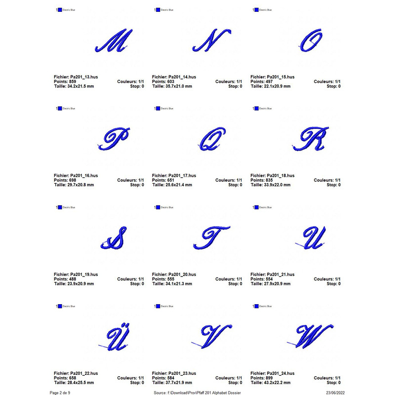 PFAFF Collection 201 Alphabet 1