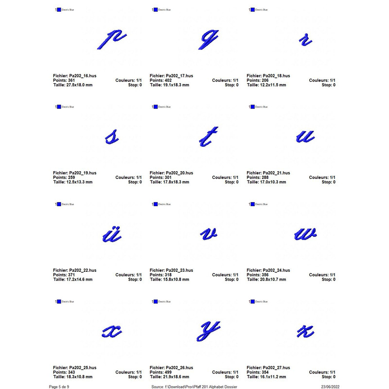 PFAFF Collection 201 Alphabet 4