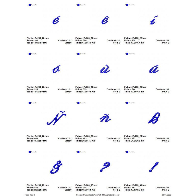 PFAFF Collection 201 Alphabet 7