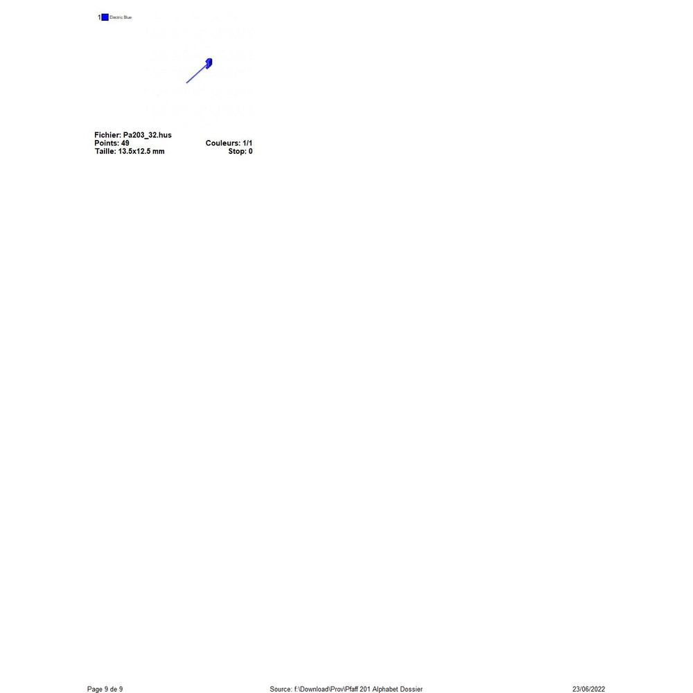 PFAFF Collection 201 Alphabet 8