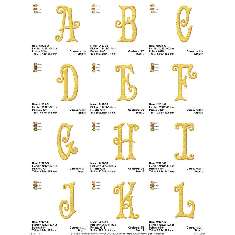 OESD 12422 Charming Letters 0