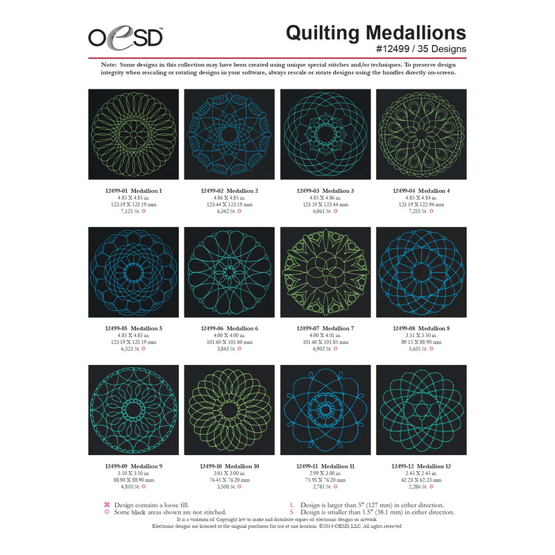 OESD 12499 Quilted Medaillons 0