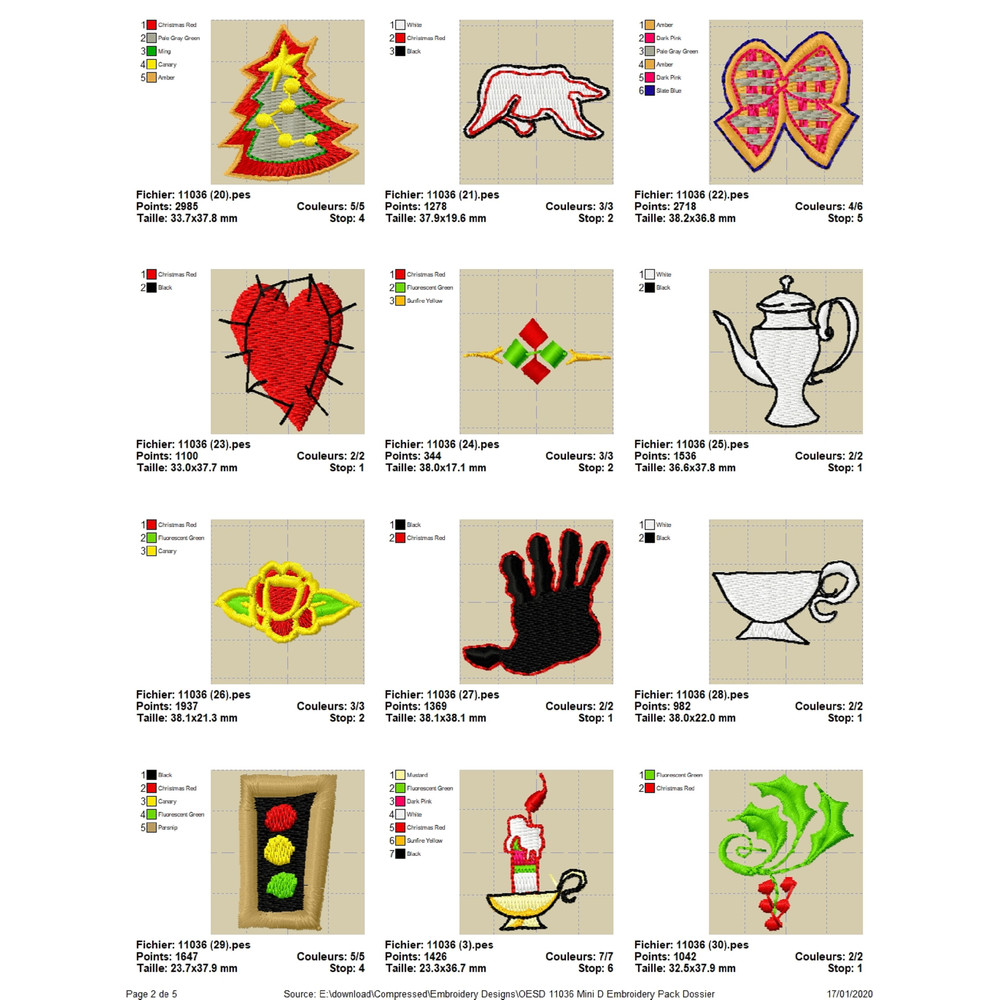 OESD 11036 Mini D Embroidery Pack 1