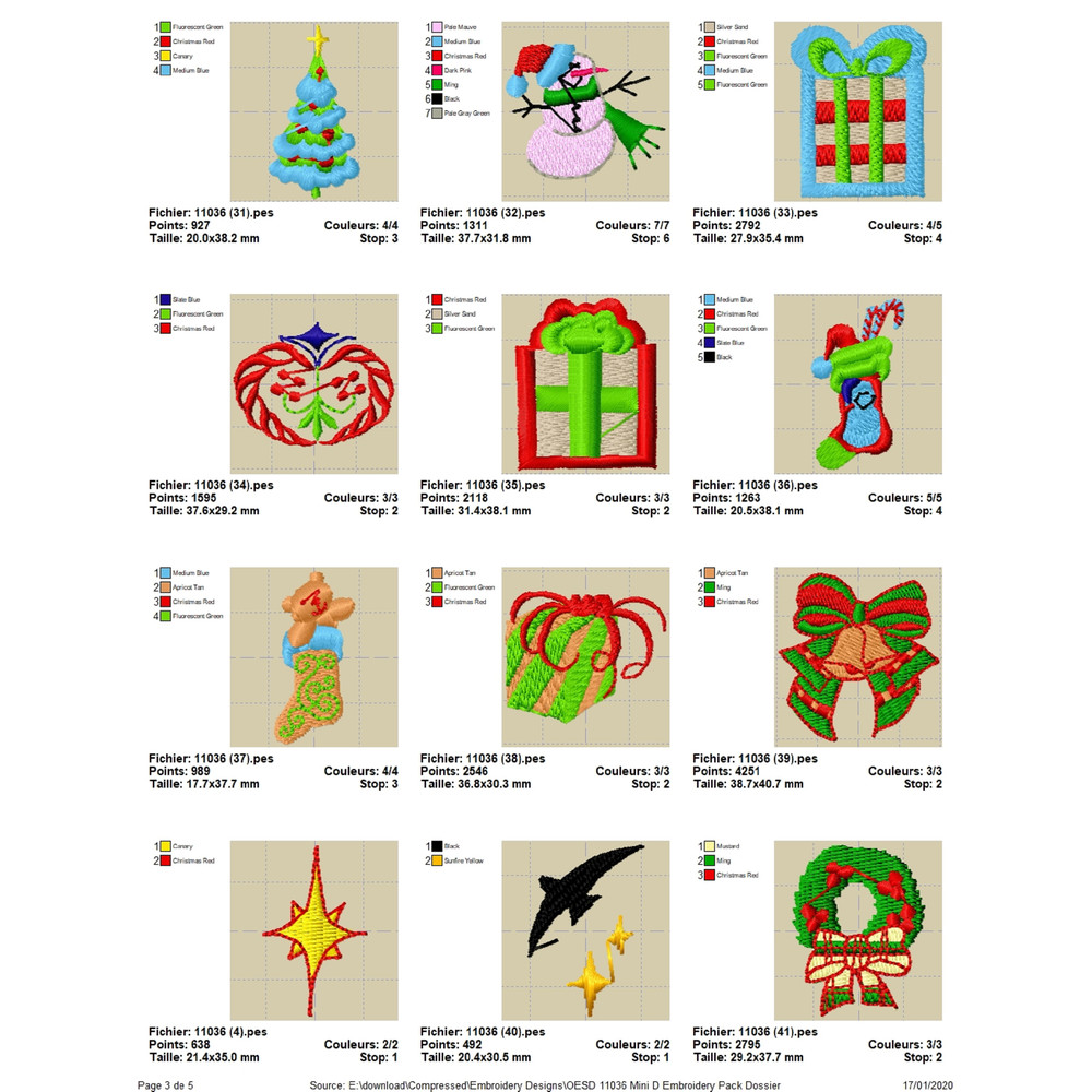 OESD 11036 Mini D Embroidery Pack 2