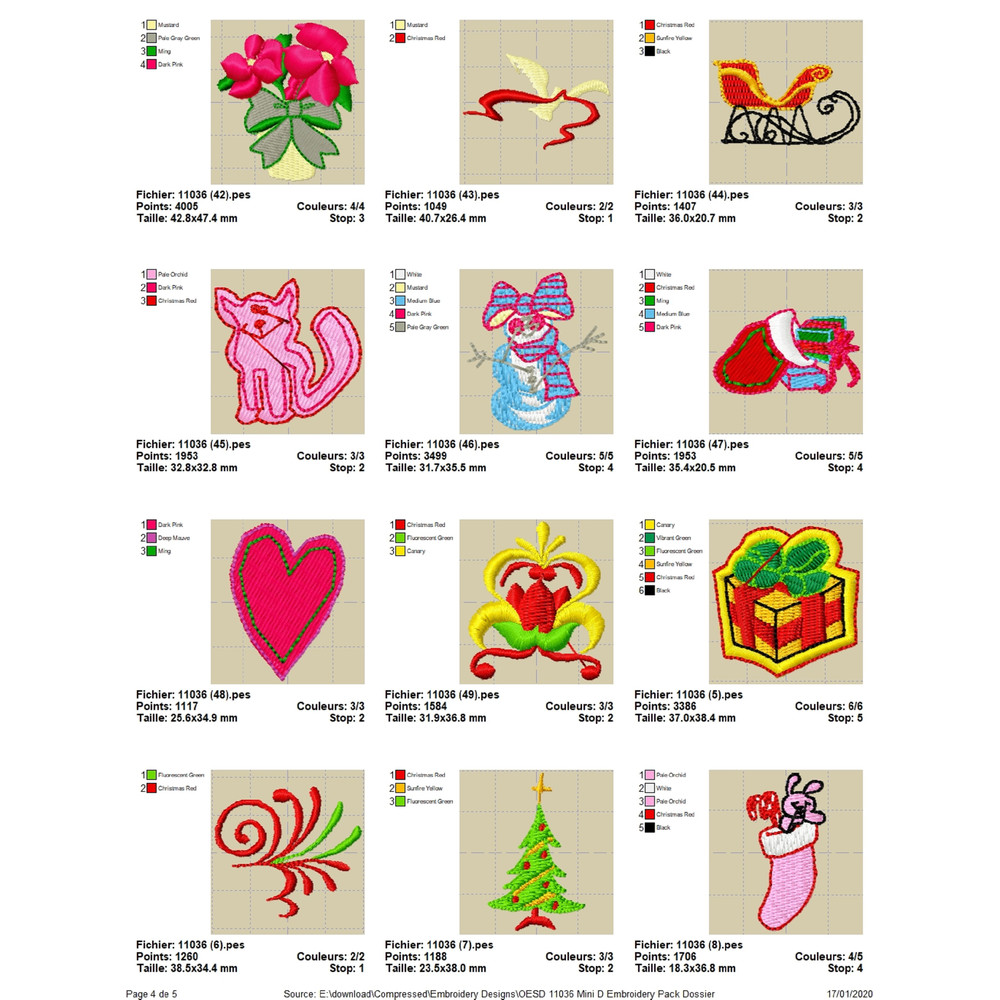 OESD 11036 Mini D Embroidery Pack 3