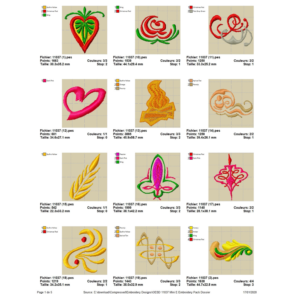 OESD 11037 Mini E Embroidery Pack 0