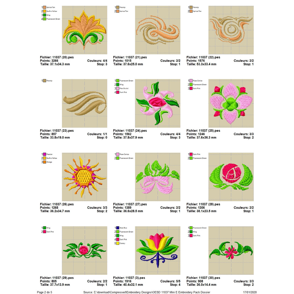 OESD 11037 Mini E Embroidery Pack 1