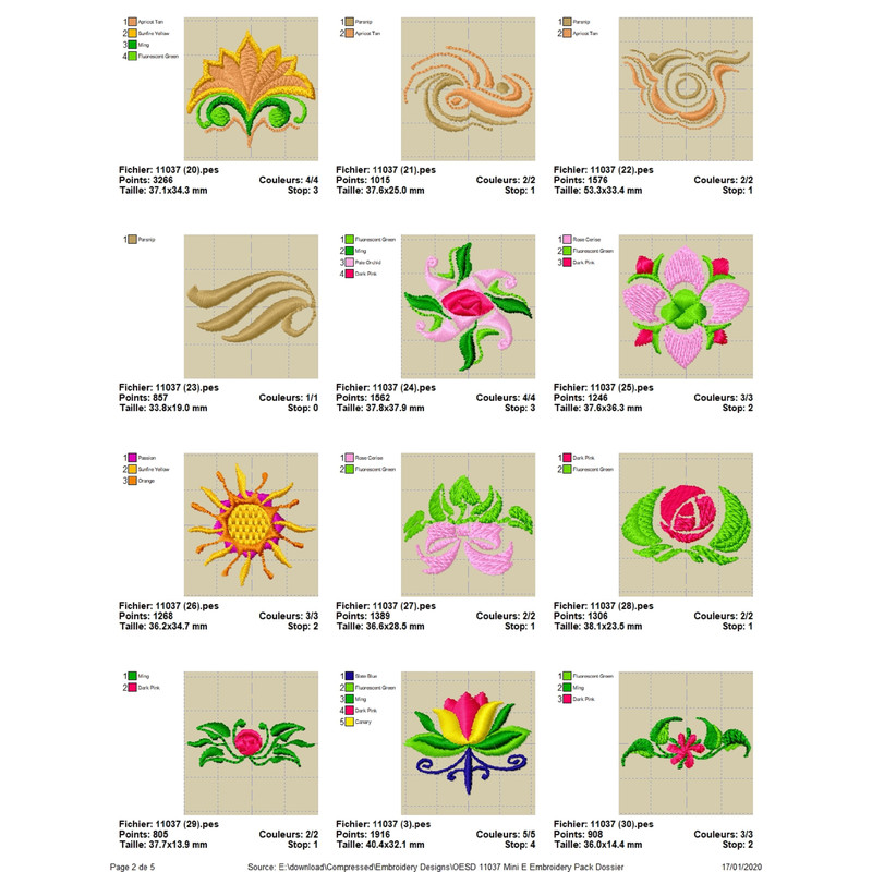 OESD 11037 Mini E Embroidery Pack 1