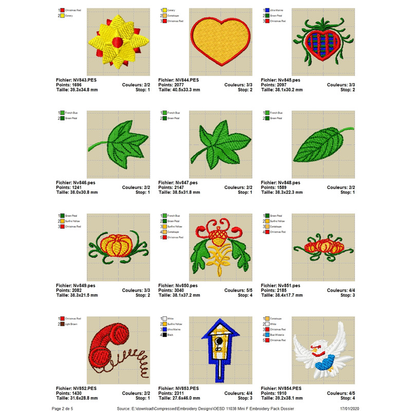 OESD 11038 Mini F Embroidery Pack 1