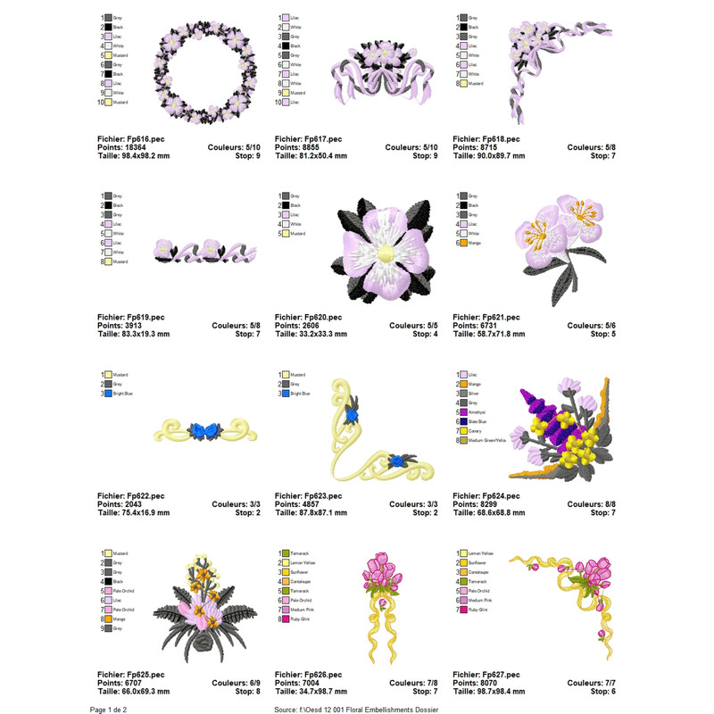 OESD 12001 Floral Embelishment 1