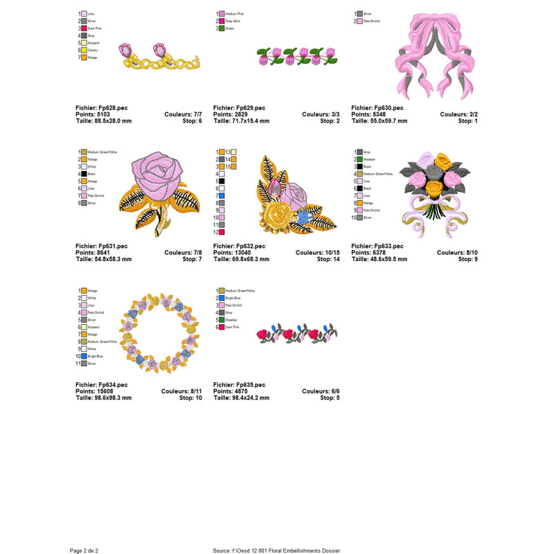 OESD 12001 Floral Embelishment 2